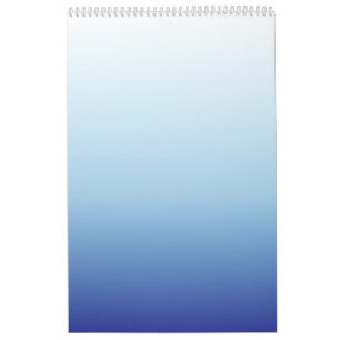 Minimal Blue Gradient Background Calendar