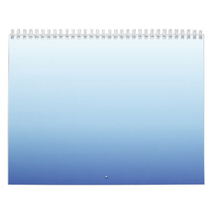Minimal Blue Gradient Background Calendar