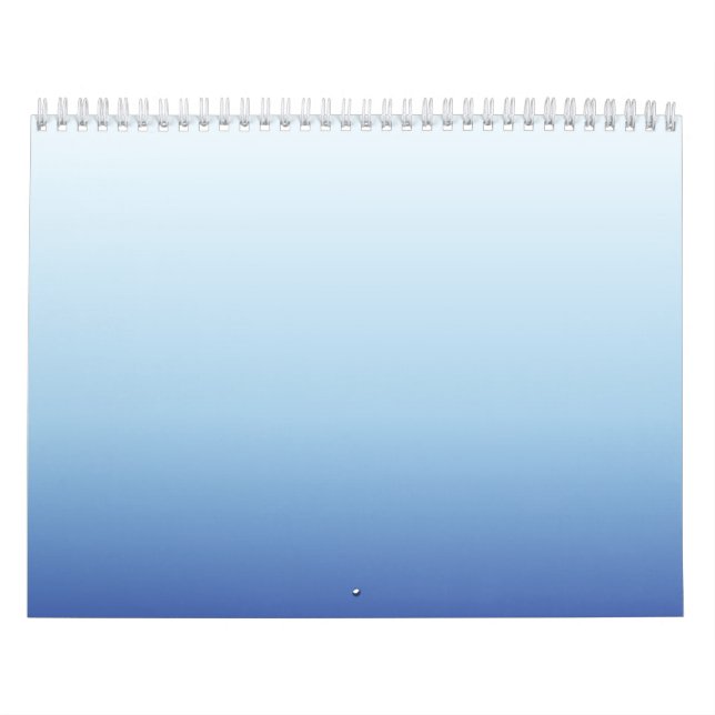 Minimal Blue Gradient Background  Calendar (Cover)
