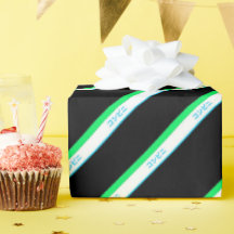 Minimal Blue Green Black Medium Stripe Japan Text