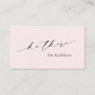 Minimal Blush Pink Simple QR Code Elegant Modern Business Card