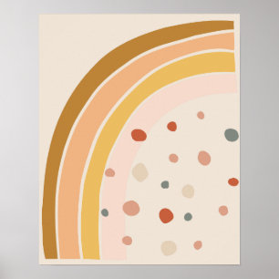Minimal Bohemian Style Rainbow  Poster