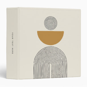Minimal Boho Arch Abstract – Modern Earth Tone Art Binder