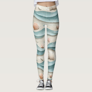 Minimal Boho Beach Pattern Leggings