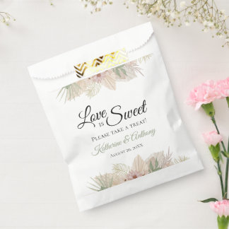 Minimal Boho Floral Wedding Wedding Favour Bag