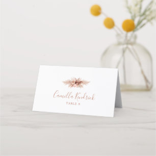 Minimal Boho Pampas Grass Wedding Place Card