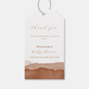 Minimal Boho Terracotta Baby Shower Thank You Gift Tags