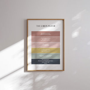 Minimal boho the Lord's prayer postser Poster