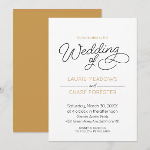 Minimal Boho Wedding Invitation