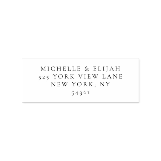 Minimal Boho Wedding Return Address Stamp (Imprint)