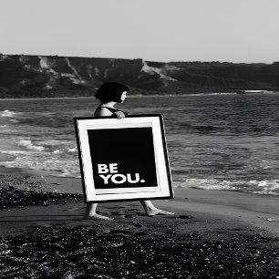 Minimal Bold Be Yourself Postcard