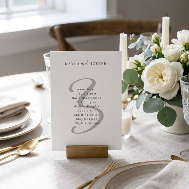 Minimal Bold Elegant Wedding Table Number 3 (Creator Uploaded)