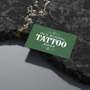 Minimal Bold Tattoo Artist Business Card