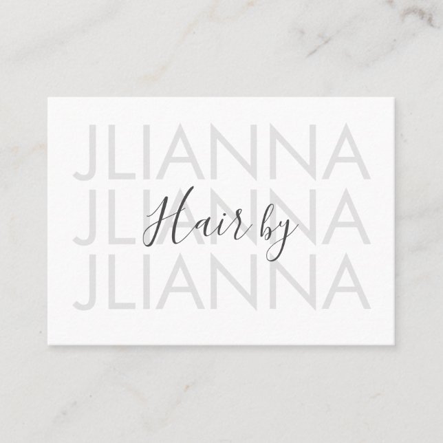 Minimal Bold Text Makeup Salon Nails Eyelashes    Business Card (Front)