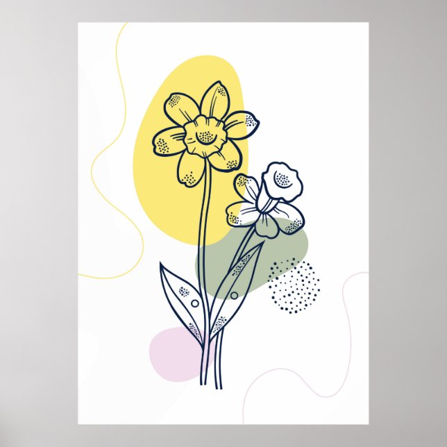 Minimal botanic art poster (Front)