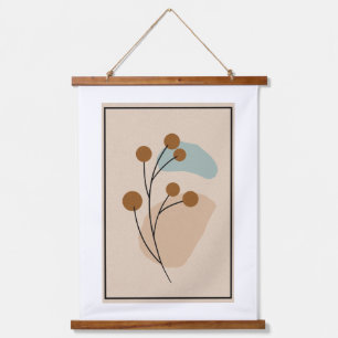 Minimal Botanical Abstract Nature Aesthetic Hanging Tapestry