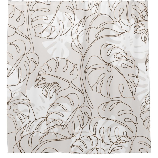 Minimal botanical art seamless pattern. Tropical m (Front)
