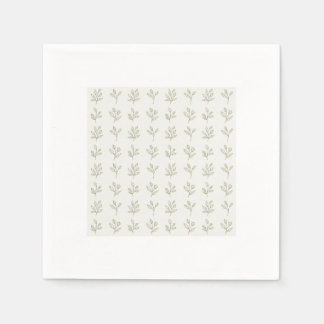 Minimal Botanical Cocktail Napkins