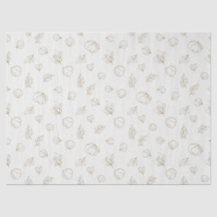 Minimal Botanical Line Art Pattern (3) Tissue Paper