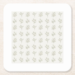 Minimal Botanical Paper Coasters