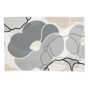 Minimal Botanicals, Neutral Beige & Ivory Pattern Pillowcase