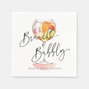 Minimal Bridal Brunch Cocktail Napkins