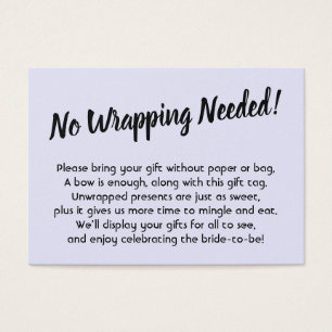 Minimal Bridal No Wrap Shower Lavender Gift Card