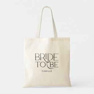 Minimal Bride to Be Tote Bag