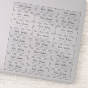 Minimal brush script transparent return address