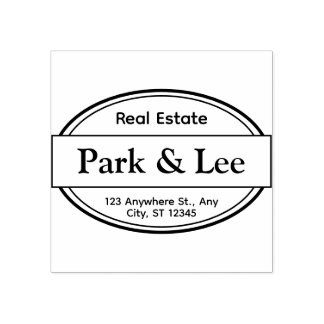 Minimal Business Address Stamp with Company Name