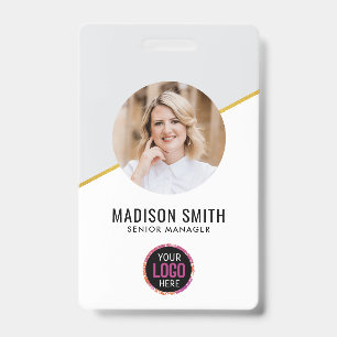  Minimal Business Employee Photo   ID Card Badge