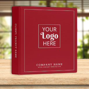Minimal Business Logo Company Name Red    Binder