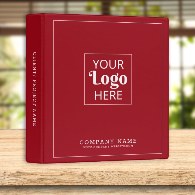 Minimal Business Logo Company Name Red    Binder (Creator Uploaded)