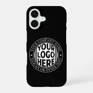 Minimal Business Name And Custom Brand Logo  iPhone 16 Case