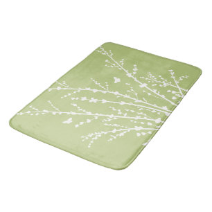  Minimal Butterflies and Branches Custom Colours Bath Mat