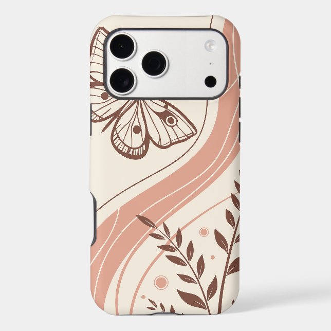 Minimal Butterfly Botanical Aesthetic Case (Verso)