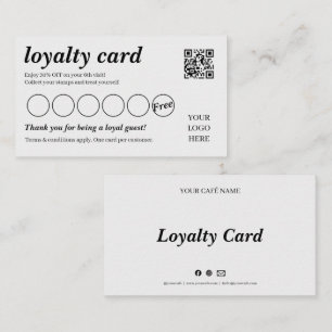 Minimal Café Loyalty Stamp Card