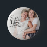 Minimal Calligraphy Photo Birthday Daughter-in-law 2 Inch Round Button<br><div class="desc">This birthday design for a nephew features expressive calligraphy paired with clean, modern typography that highlights love, celebration, and heartfelt birthday wishes. The flowing script and bold lettering are thoughtfully arranged beside a circular photo frame, allowing a personal photograph of the nephew to blend naturally with the text. Delicate decorative...</div>
