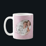 Minimal Calligraphy Photo Birthday Daughter-in-law Coffee Mug<br><div class="desc">This birthday design for a nephew features expressive calligraphy paired with clean, modern typography that highlights love, celebration, and heartfelt birthday wishes. The flowing script and bold lettering are thoughtfully arranged beside a circular photo frame, allowing a personal photograph of the nephew to blend naturally with the text. Delicate decorative...</div>