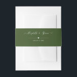 Minimal Calligraphy Script Personalized Wedding Invitation Belly Band<br><div class="desc">Modern and Minimal design printed Calligraphy Script Personalized Wedding Invitation Belly Band that can be customized with your text. Check out the Graphic Art Design store for other products that match this design!</div>