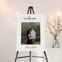 Minimal Calligraphy Script Photo Wedding Welcome