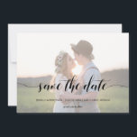 Minimal Calligraphy Script Wedding Faded Photo Save The Date<br><div class="desc">Modern and elegant design printed Calligraphy Faux Vellum Effect Photo Wedding Save the Date Card that can be customized with your text. Please click the "Customize it" button and use our design tool to modify this template. Check out the Graphic Art Design store for other products that match this design!...</div>