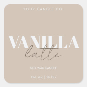 Minimal Candle Label Template Customisable Label