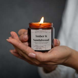 Minimal Candle Label Template Customisable Label