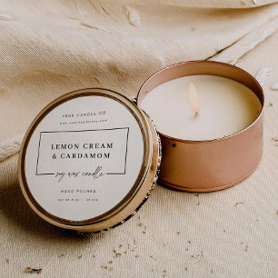 Minimal Candle Tin Sticker Business Product Label