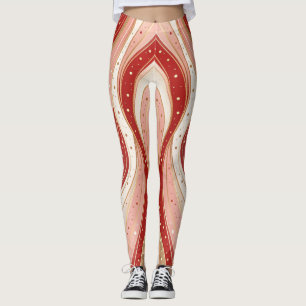 Minimal Candy Flow Leggings – Modern Holiday Wave 