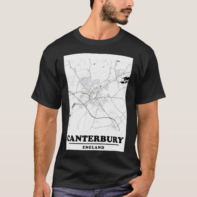Minimal Canterbury Map T-Shirt (Front)