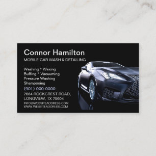 Minimal Car Detailer Business Card