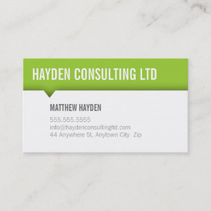 MINIMAL CARD simple modern bold lime green grey