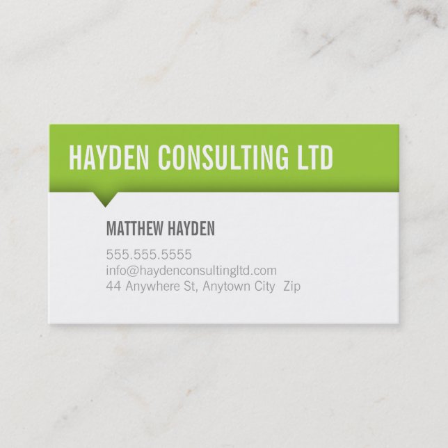 MINIMAL CARD simple modern bold lime green grey (Front)